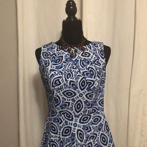 Blue a-line dress